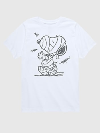 Toddler Peanuts Snoopy Mummy And Bats Short Sleeve Tee