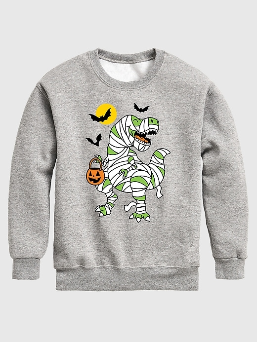 Image number 1 showing, Toddler T-Rex Mummy Crewneck Fleece Sweatshirt