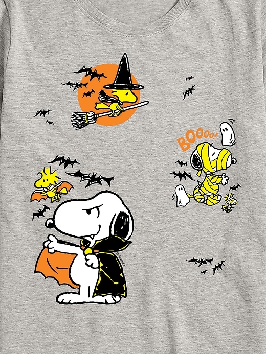 Image number 2 showing, Toddler Peanuts Halloween Snoopy And Woodstock Short Sleeve Tee