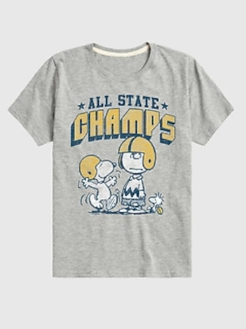 Kids Peanuts All State Champs Short Sleeve T-Shirt