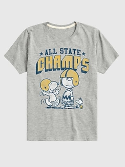 Kids Peanuts All State Champs Short Sleeve T-Shirt