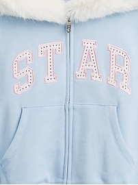 Image number 5 showing, Gap × Sandy Liang Vegan Fur-Trim Crop Zip Hoodie