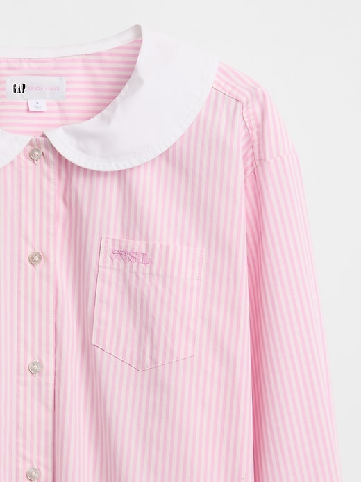 Image number 4 showing, Gap × Sandy Liang Poplin Oversized Shirt