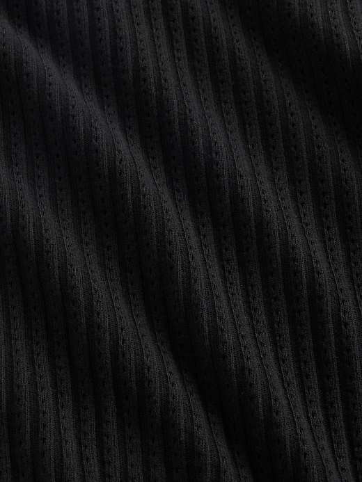 Image number 4 showing, Pointelle Rib Crop Turtleneck