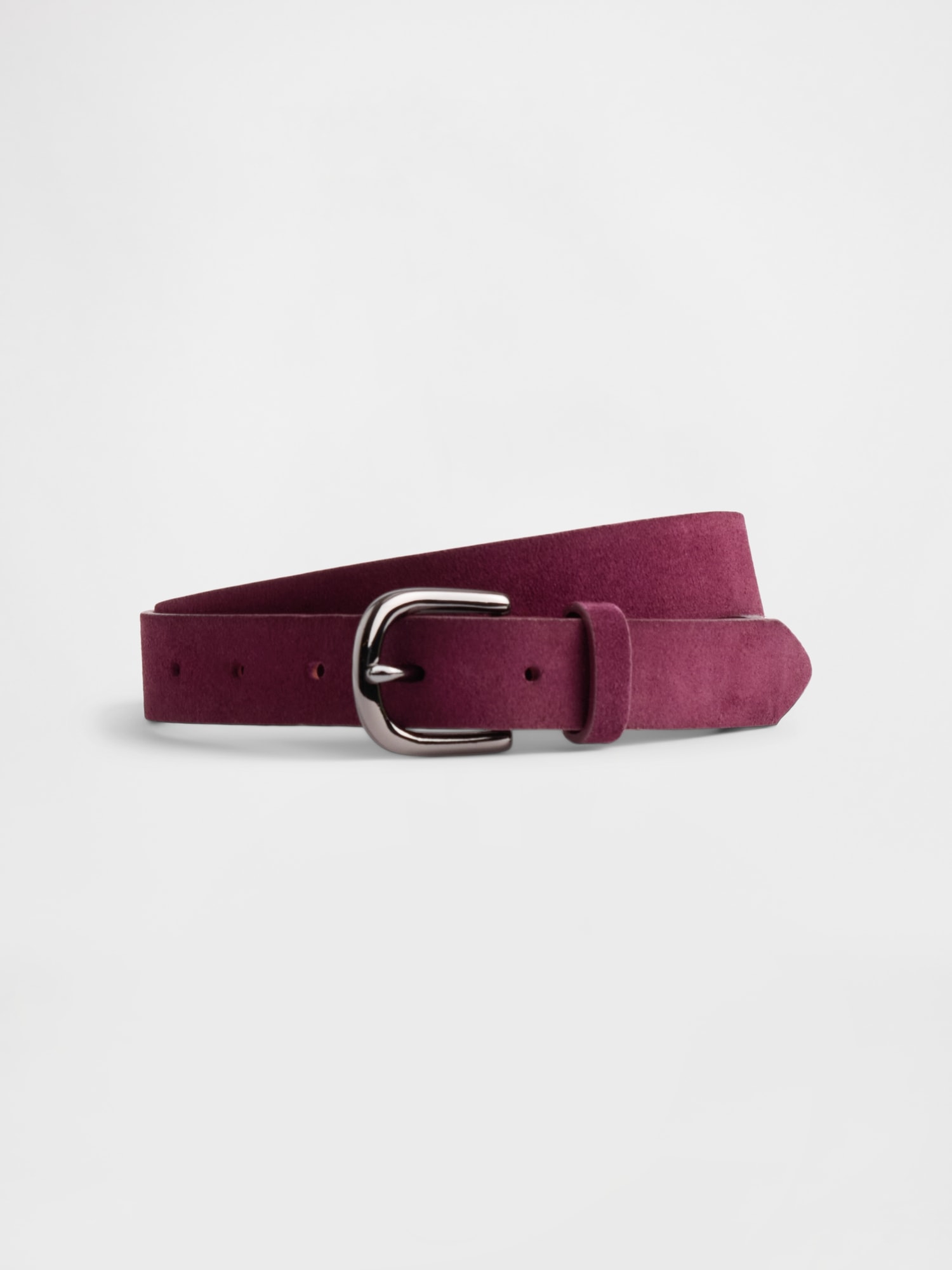 Suede Belt - Purple Burgundy