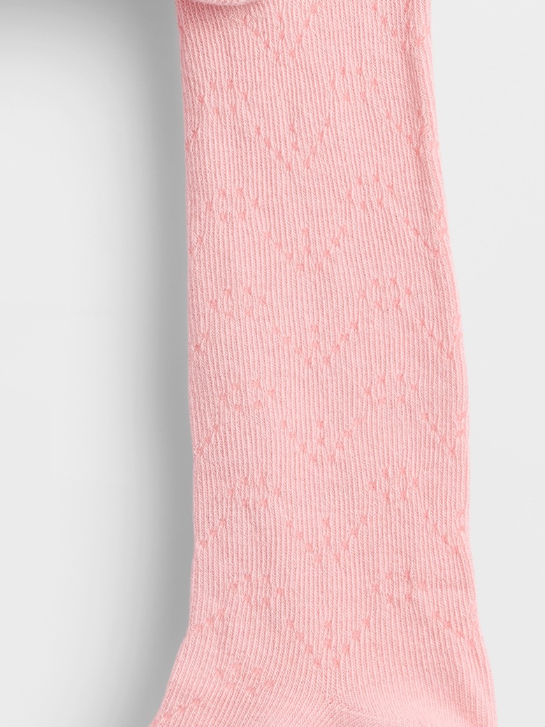 Колготки Gap Pointelle Bear Tights для малышей, цвет: Чистый розовый — фото 2