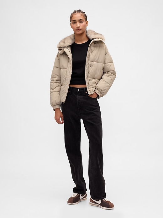 Image number 2 showing, Fur-Trim Puffer Jacket