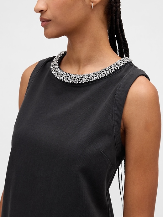 Image number 4 showing, Jewel-Neck Mini Shift Dress