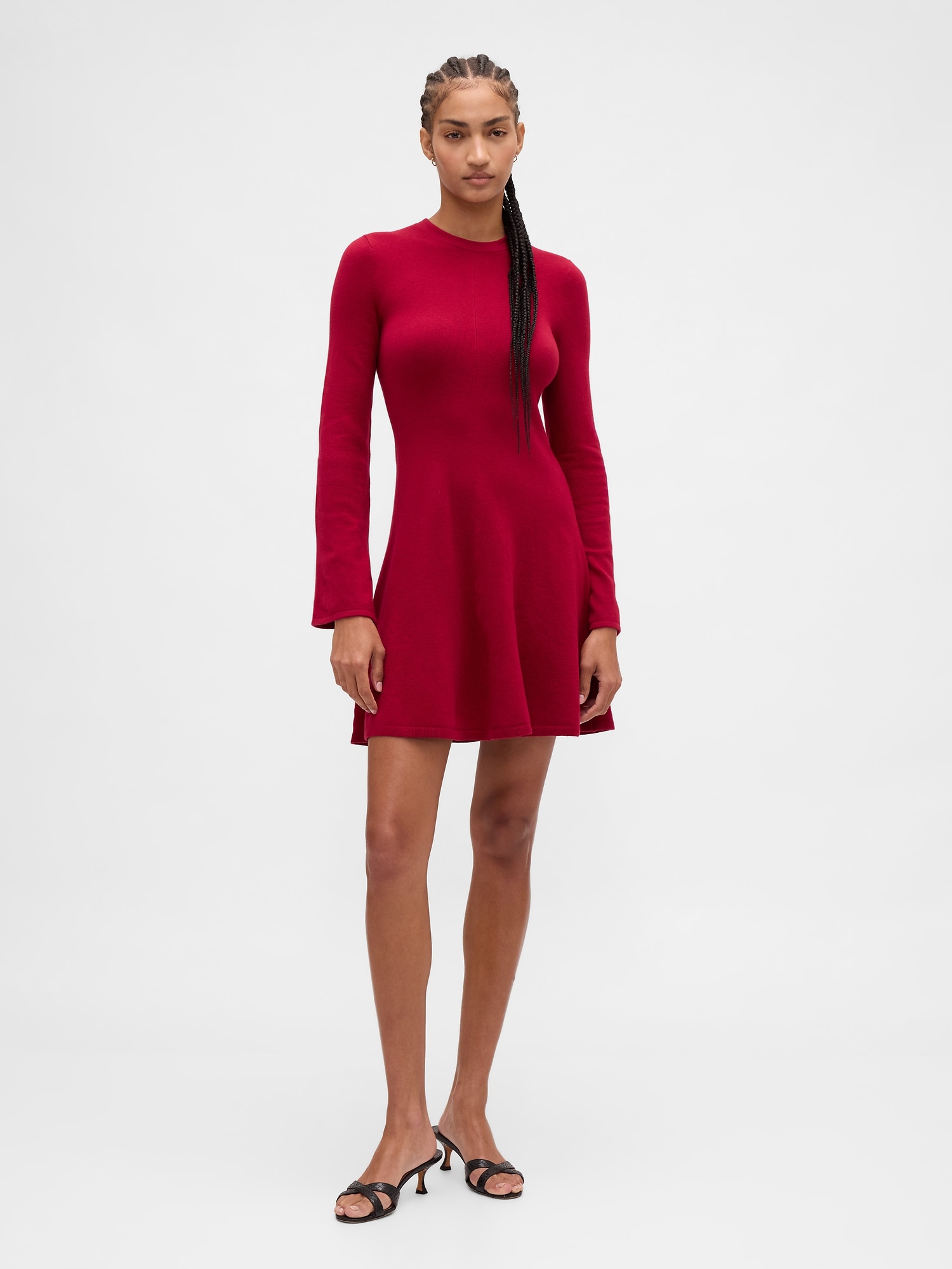 Gap Cashsoft Stretch Mini Sweater Dress In Red