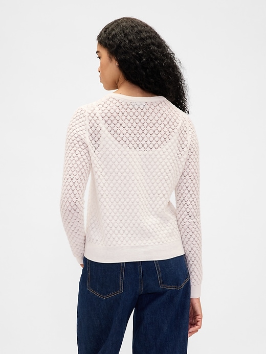 CashSoft Stretch Pointelle Cardigan