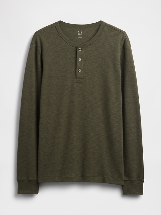 Image number 5 showing, Double-Knit Henley T-Shirt