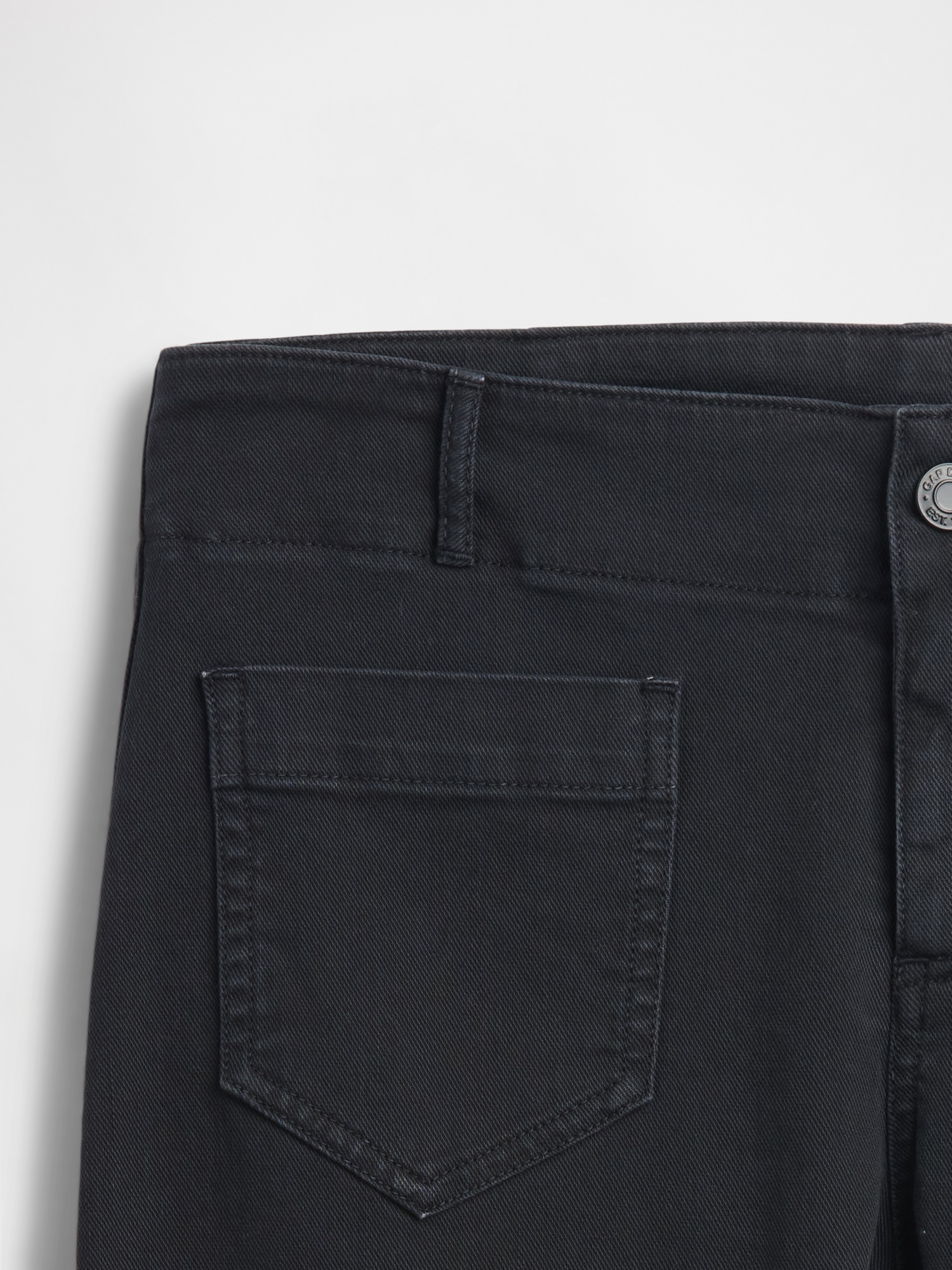 Женские брюки Gap Low Rise Twill Long & Lean, цвет: Чёрный — фото 6