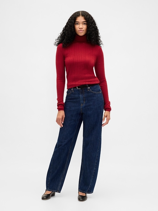 Image number 2 showing, Pointelle Turtleneck Sweater