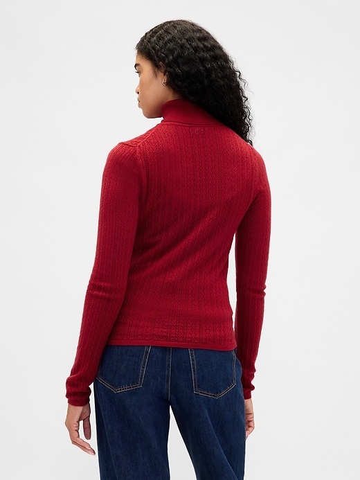 Image number 3 showing, Pointelle Turtleneck Sweater