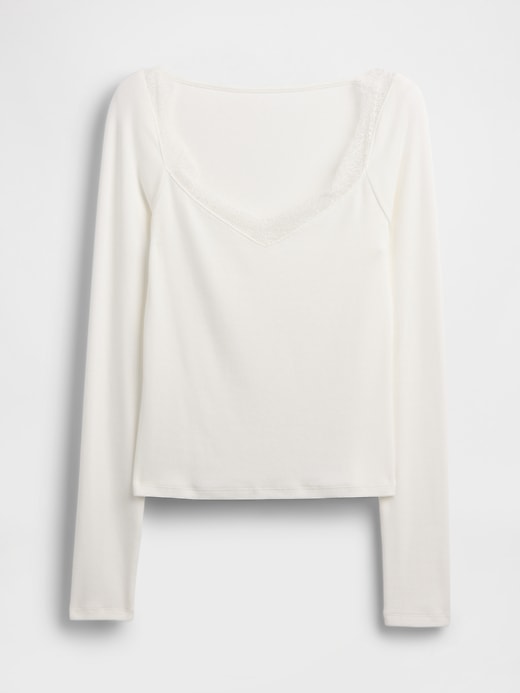 Image number 5 showing, Modern Lace-Trim Top