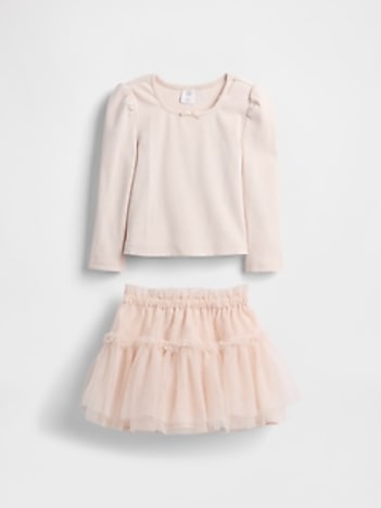 Baby & Toddler Rib & Tulle Outfit Set