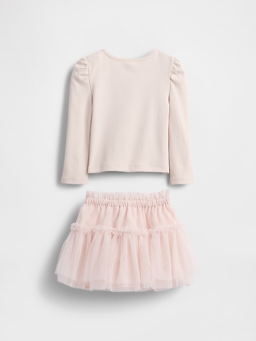 Image number 3 showing, Baby & Toddler Rib & Tulle Outfit Set
