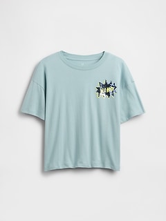 Kids Oversized Flippy Sequin Graphic T-Shirt