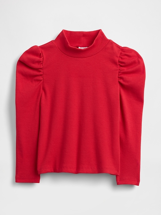 Image number 1 showing, Baby & Toddler Puff-Sleeve Rib Mockneck