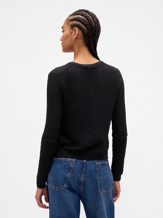 Image number 3 showing, CashSoft Stretch Pointelle Cardigan