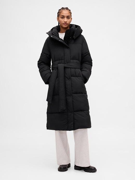 Image number 1 showing, Belted Puffer Coat