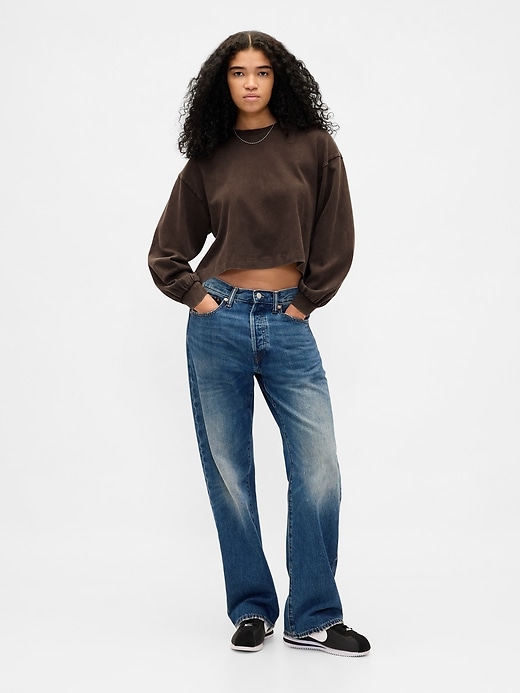 Image number 2 showing, Organic Cotton VintageSoft Crop Sweatshirt