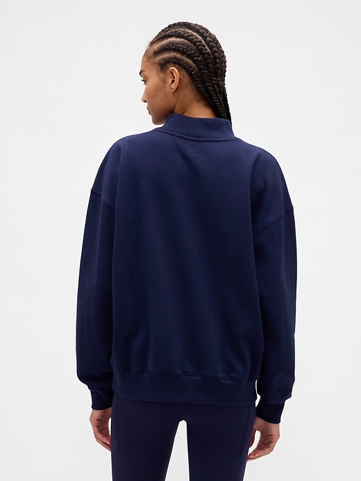 Image number 3 showing, Heavyweight French Terry Oversized Mockneck Logo Sweatshirt