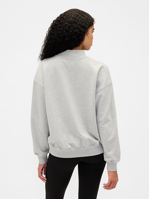 Image number 3 showing, Heavyweight French Terry Oversized Mockneck Logo Sweatshirt