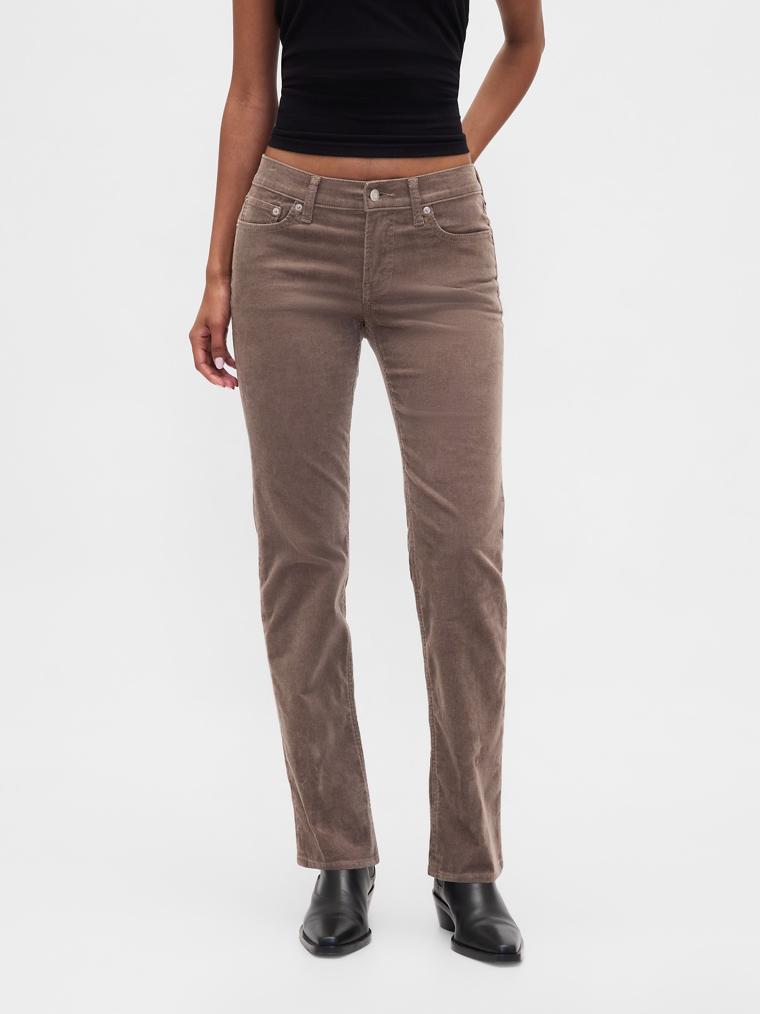 Женские джинсы Gap Low Rise Corduroy '90s Slim Straight Pants — фото 2