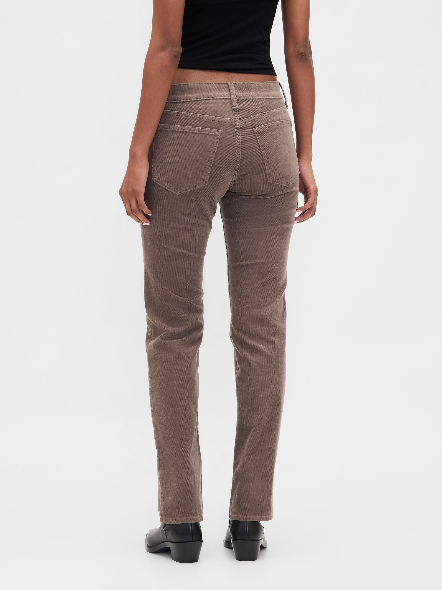 Женские джинсы Gap Low Rise Corduroy '90s Slim Straight Pants — фото 4