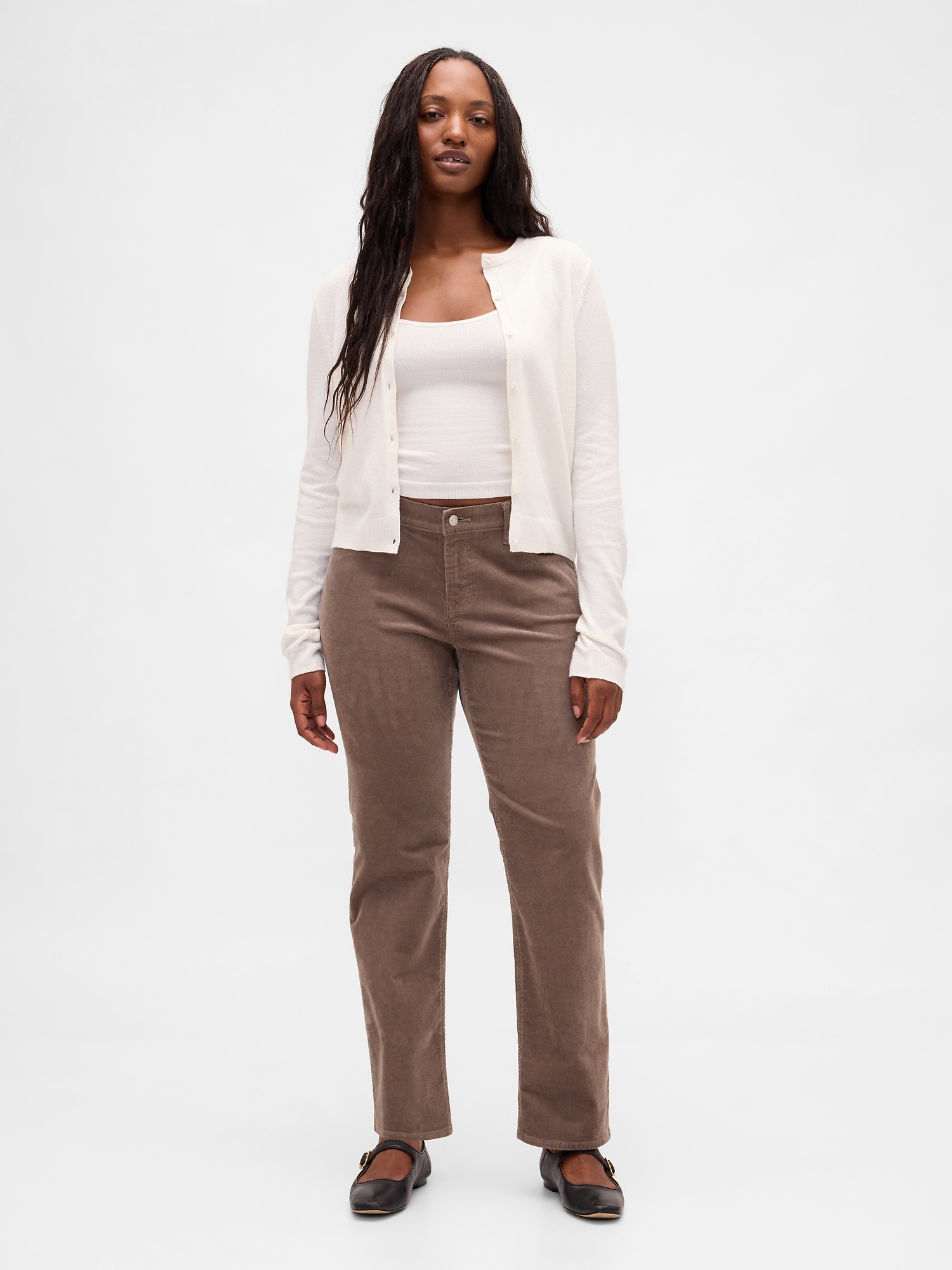Женские джинсы Gap Low Rise Corduroy '90s Slim Straight Pants — фото 5