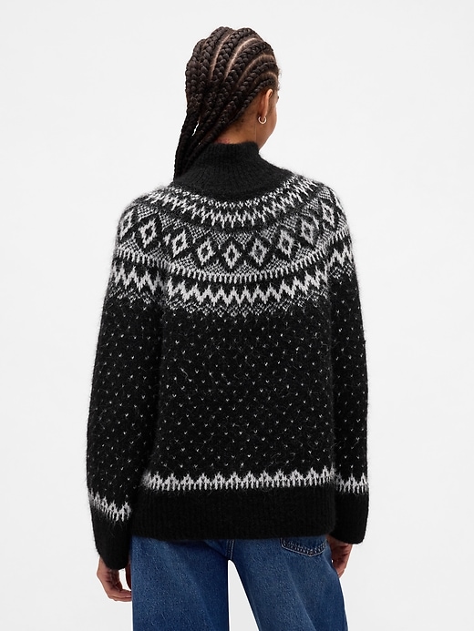 Image number 3 showing, Fuzzy Oversized Turtleneck Sweater