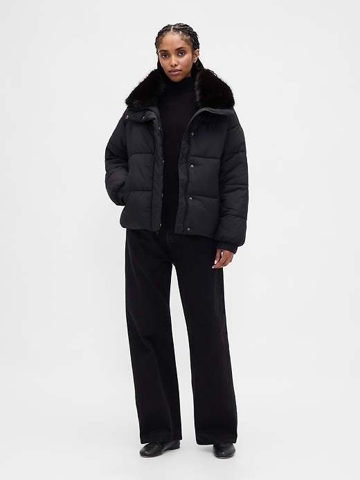 Image number 2 showing, Fur-Trim Puffer Jacket