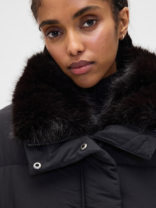 Image number 4 showing, Fur-Trim Puffer Jacket