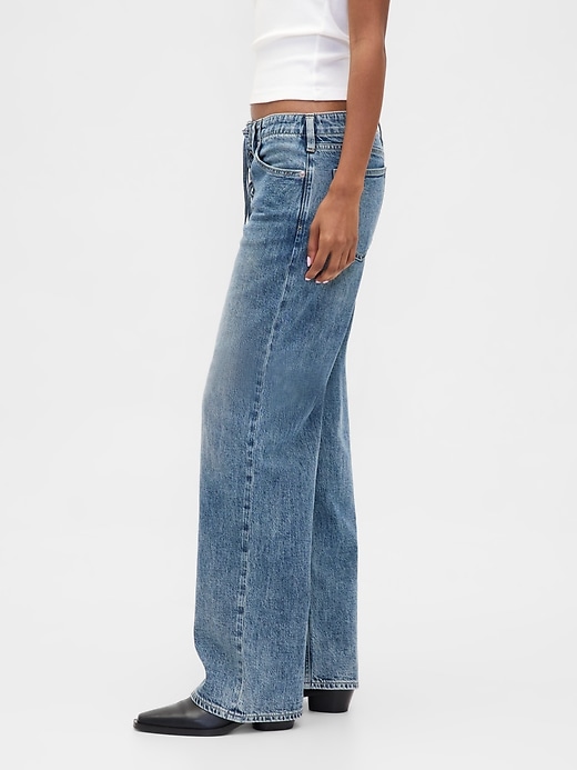 Image number 3 showing, Low Rise '90s Loose Lace-Up Jeans