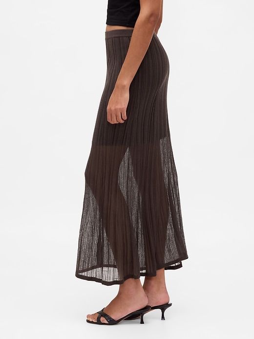 Image number 3 showing, Sheer Maxi Sweater Skirt