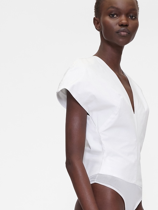 Image number 4 showing, GapStudio Poplin Bodysuit