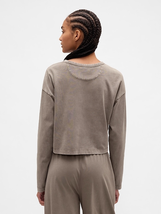 Image number 3 showing, Organic Cotton VintageSoft Heavyweight Crop T-Shirt