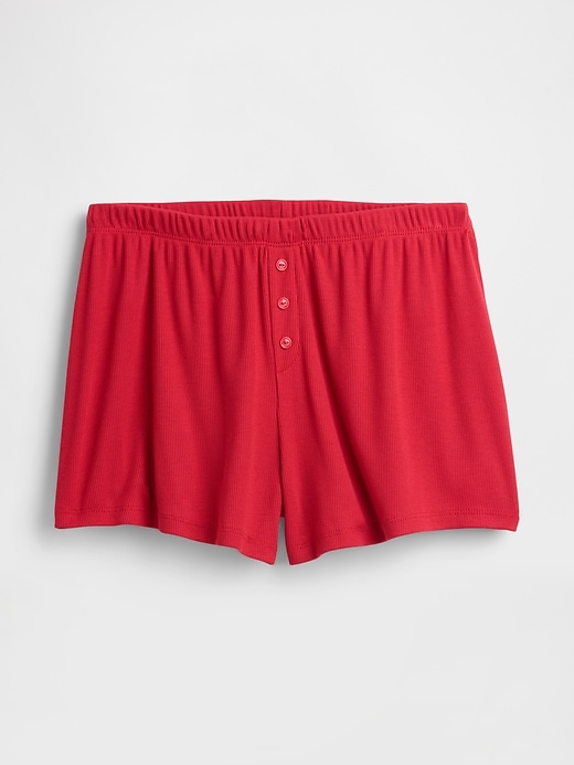 Image number 6 showing, Mini Rib Relaxed PJ Shorts