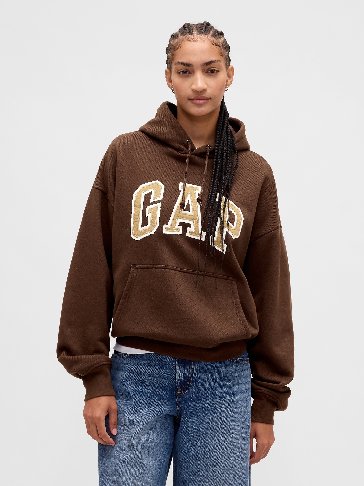 Мужские худи Gap Adult Extra Heavyweight French Terry Oversized Logo — фото 5