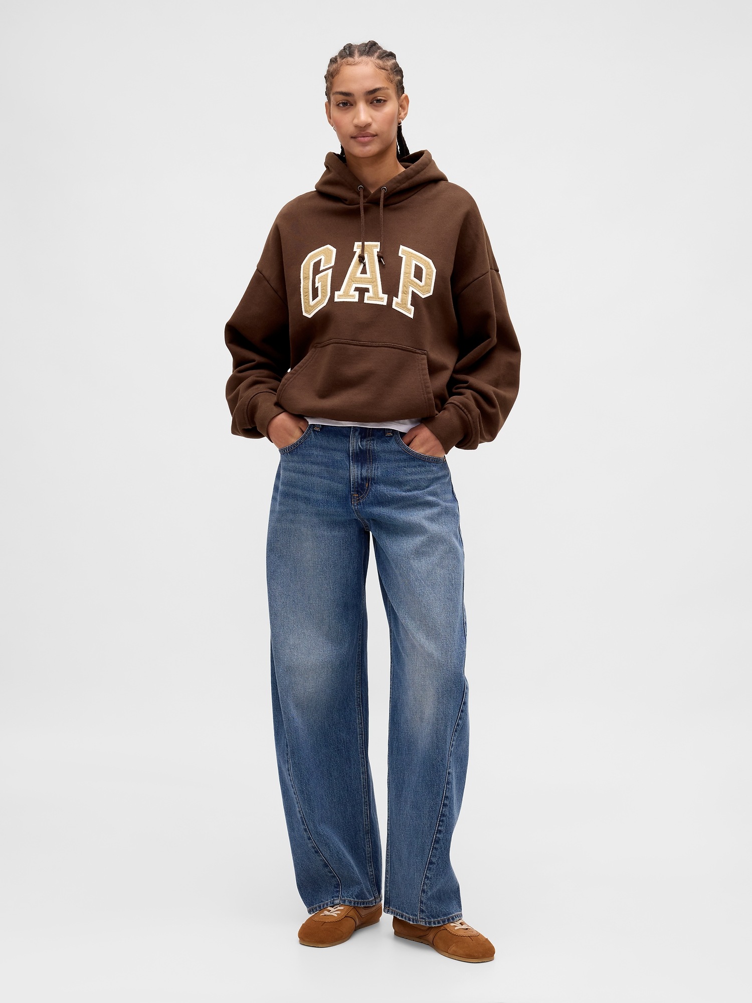 Мужские худи Gap Adult Extra Heavyweight French Terry Oversized Logo — фото 6