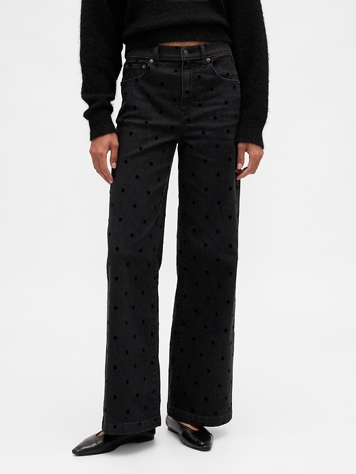 Image number 2 showing, High Rise Stride Wide-Leg Jeans