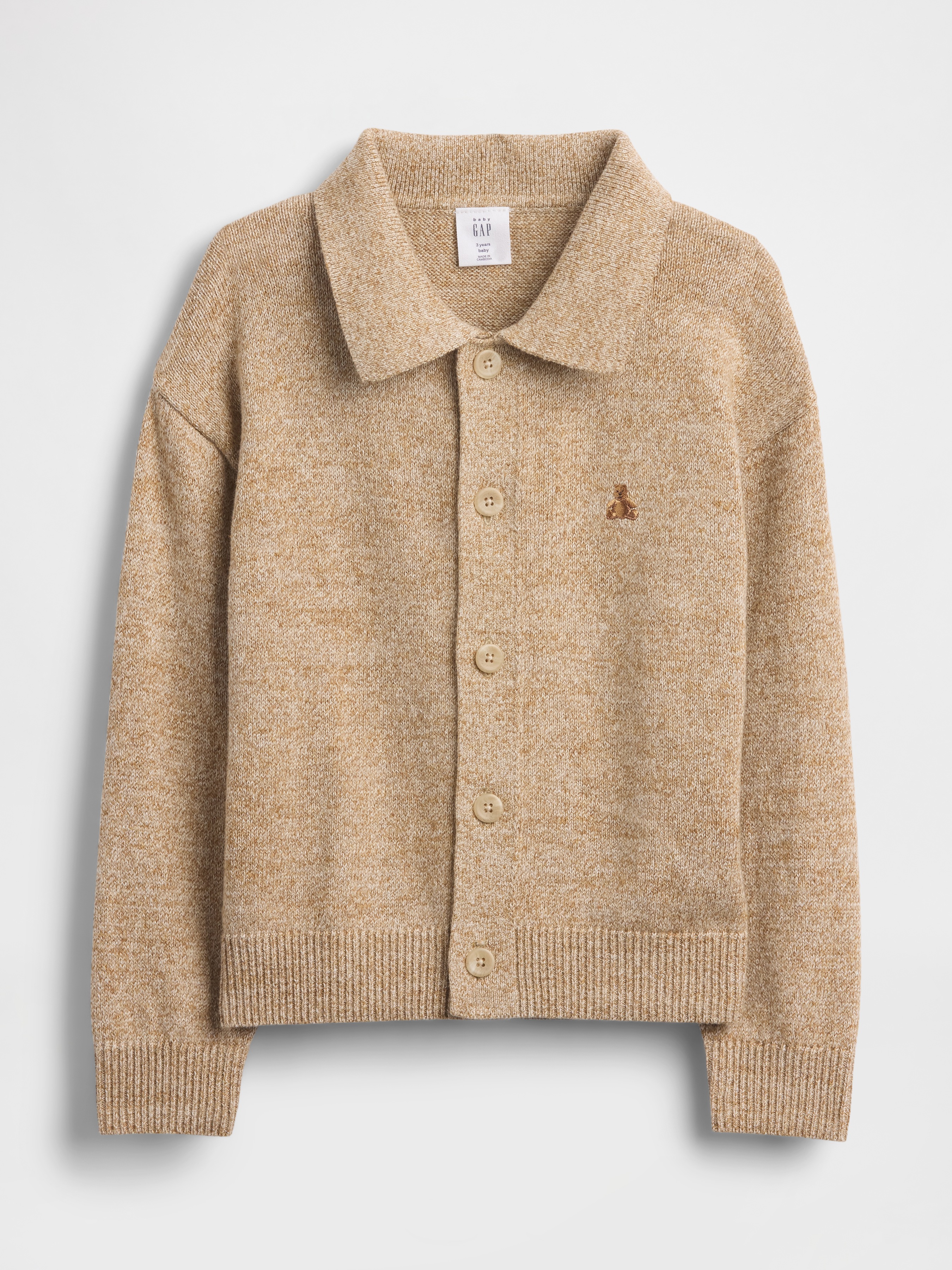 Baby & Toddler Collared Button-Front Sweater