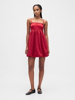 Poplin Bubble Mini Dress