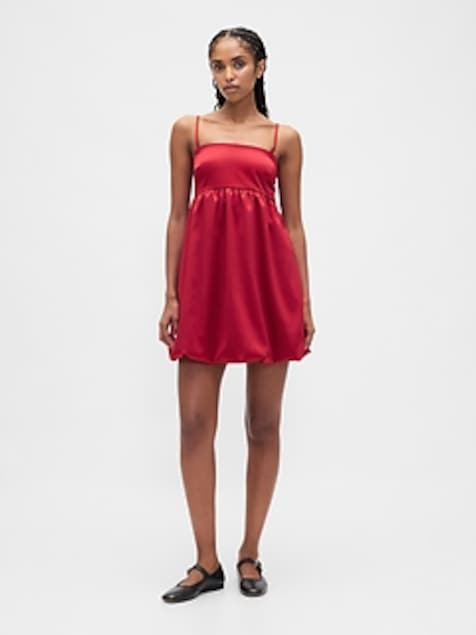 Poplin Bubble Mini Dress