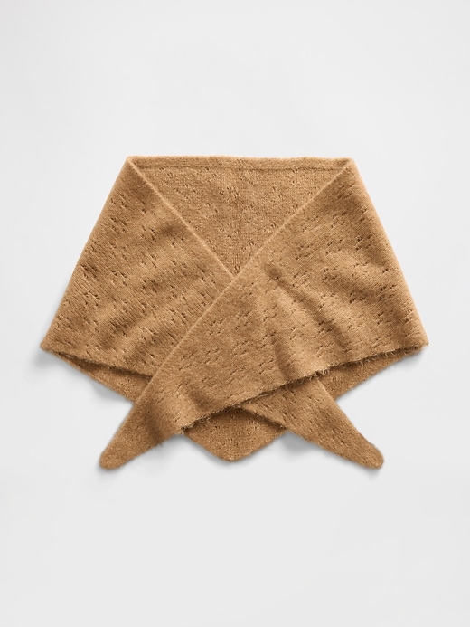Image number 1 showing, Pointelle Triangle Scarf