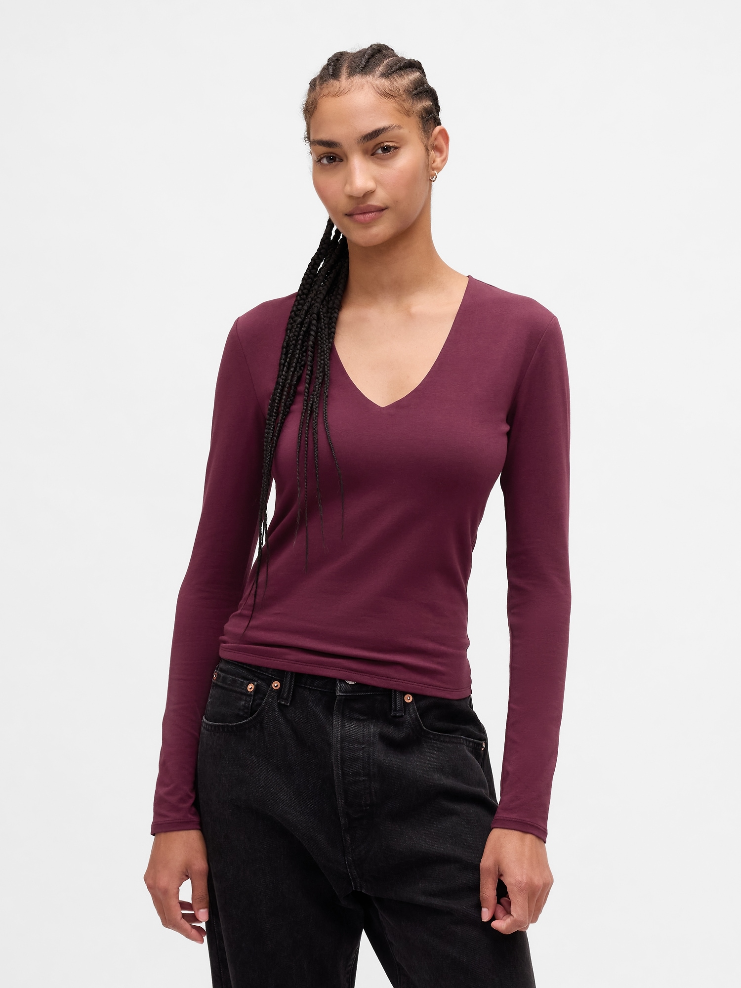 CloseKnit Jersey V-Neck T-Shirt