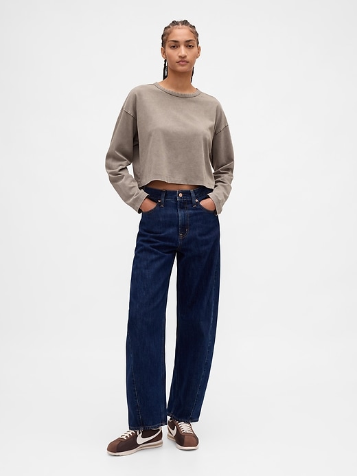 Image number 2 showing, Organic Cotton VintageSoft Heavyweight Crop T-Shirt