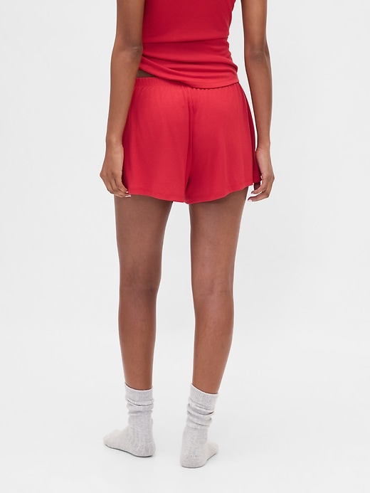 Image number 4 showing, Mini Rib Relaxed PJ Shorts