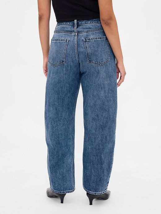 Image number 4 showing, Curvy High Rise Barrel Jeans